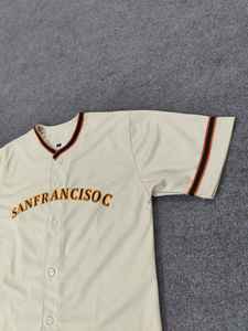 San Francisco Mays # Camiseta de Béisbol Vintage Clásica con Cuello en V, Servicio OEM con Logotipo Personalizado, Transpirable y de Secado Rápido - Product Image 5
