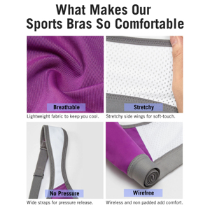 Diseño clásico Nuevo Sujetador deportivo para mujer Logotipo personalizado Color liso Sujetador deportivo para mujer 2025 Producto más popular Sujetador deportivo para mujer Ropa deportiva - Product Image 4