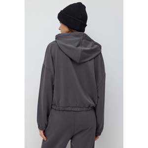Sweat-shirt court zippé doux au toucher - Product Image 5