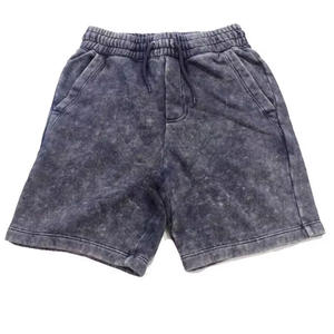 Pantalones cortos lavados con ácido transpirables de colores personalizados para hombre, pantalones cortos de cintura con cordón de peso pesado de último diseño para hombre - Product Image 1