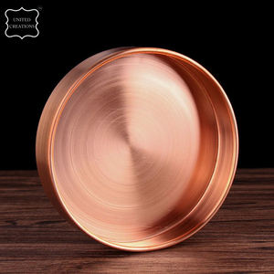 Plateau de service en cuivre de créateur classique et élégant de qualité supérieure fait à la main plateau en cuivre pur écologique fait à la main de qualité supérieure - Product Image 3