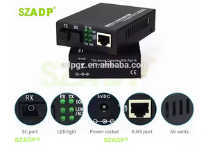 Gigabit Mini <span class=keywords><strong>FTTH</strong></span> 1 SC với 1 RJ45 thu phát quang 10/100/1000Mbps sợi đơn chế độ sợi Quang Phương tiện truyền thông chuyển đổi - Product Image 6