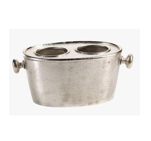 Refroidisseur et support de champagne Look luxueux outils de barre de refroidisseur de vin de deux bouteilles pour porte-bouteille de vin galvanisé en métal décoratif - Product Image 2