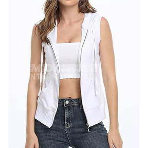 เสื้อฮู้ดกระชับสำหรับผู้หญิงเสื้อแขนกุดสำหรับออกกำลังกายฟิตเนสเล่นกีฬา - Product Image 5