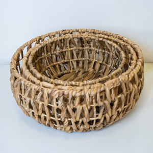 Panier en forme de petit bol tissé, organisation de tiroir de comptoir, panier en jacinthe d'eau - Product Image 2