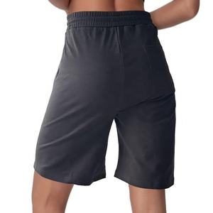 Pantalones cortos de gimnasio de algodón de alta calidad para mujer, ropa activa transpirable para correr, Fitness, logotipo personalizado, estilo Sexy, nueva colección - Product Image 2