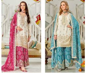 Diseñador paquistaní Salwar Kameez con detalles hechos a mano para ocasiones festivas y tradicionales a precios de mayorista - Product Image 3