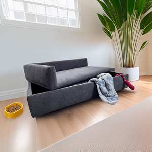 Divano Letto Grigio Well Home con Contenitore, Tessuto Speciale e Base Imbottita per Animali Domestici - Product Image 4