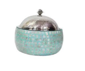 Latest Design Metal Casserole <b>Dish</b> <b>with</b> Mother-Of-Pearl <b>Lid</b> for <b>Serving</b> Warm Food in Hotel Restaurant Home. for Catering Use - Product Image 3