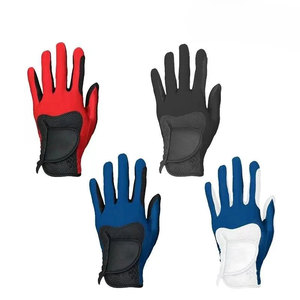 Gants de golf Logo personnalisé en cuir véritable Cabretta respirant main gauche droite antidérapant hommes gant de golf en peau de mouton durable - Product Image 1