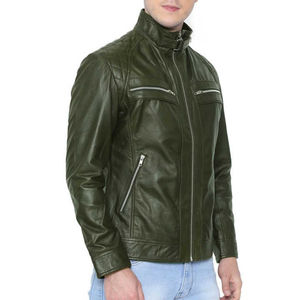 Veste en cuir véritable décontractée de haute qualité pour hommes Logo personnalisé Designer Veste unie de grande taille pour hommes Veste pour hommes - Product Image 6