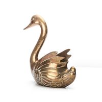 Sculpture de canard artisanale en laiton de haute qualité, moderne, pour la décoration de la maison et du jardin, cadeau de Noël