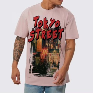 T-shirt surdimensionné personnalisé pour homme, streetwear hip-hop de haute qualité, imprimé en sérigraphie, 100% coton écologique, 300g, coupe ample. - Product Image 1