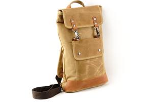 Canvas <b>Sling</b> <b>Bag</b> With Leather Panel Water Resistant LCSB-0001H - Product Image 4