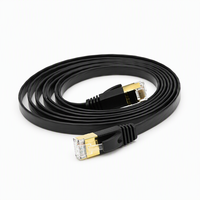 Câble Ethernet plat Cat6a SFTP 10 Gbit/s, double blindage, cuivre nu pur, cordon de raccordement RJ45, câble réseau LAN pour centre de données et domicile