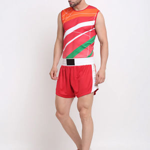 Camiseta y Pantalones Cortos de Lucha Libre para Hombre, Impresión Digital Personalizada, Ligeros, Transpirables, Uniformes de Entrenamiento de Sublimación para BJJ, MMA y Boxeo - Product Image 3