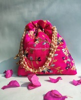 Sac potli brodé pour les mariages indiens Haldi Mehendi Sangeet Diwali & Thanksgiving sac cadeau de demoiselle d'honneur & faveur parfaite