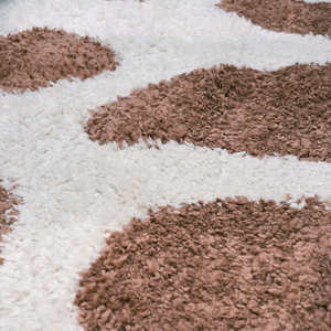 Tapis shaggy Netline Home Moodi Terra Froth - Tapis rectangulaire en peluche fabriqué à la machine, 4 m de large, imprimé animal classique, pour couloir - Product Image 3
