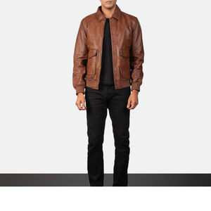 Automne veste hommes mode bureau décontracté hommes veste en cuir véritable peau Multi couleur hommes en cuir poches à rabat vestes - Product Image 5