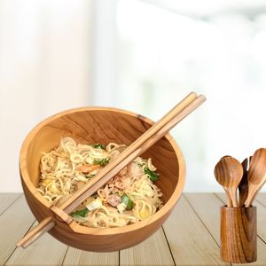 ชุดชามและตะเกียบทำจากไม้ดีไซน์เรียบง่ายเป็นมิตรต่อสิ่งแวดล้อม - Product Image 2