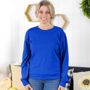 Lightweight Custom <b>Ladies</b> <b>Long</b> Sleeve Premium Crew Neck <b>T</b>-<b>Shirt</b> - Product Image 2