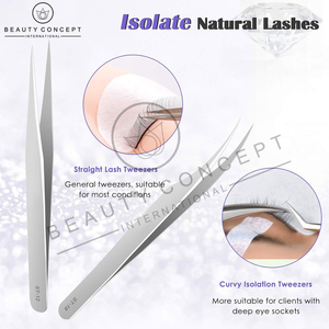5 pièces ensemble utilisation pour instruments de beauté personnels bonne qualité pince à épiler d'extension de cils par concept de beauté écologique - Product Image 2