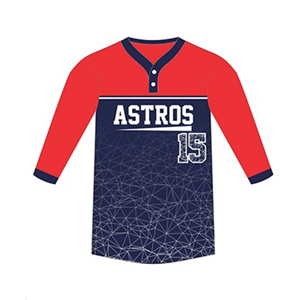 100% maille respirant hommes Baseball Jersey couleur unie col en v bouton sport conception à manches longues sublimé blanc pour l'impression - Product Image 2