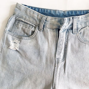 Pantalones Vaqueros Rotos Personalizados para Mujer, Cintura Alta, Pierna Ancha, Transpirables, Vaqueros de Mezclilla para Mujer, Ropa Casual para Mujer, OEM - Product Image 4