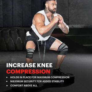 Low Price Knee Brace Fitness Weightlifting Knee <b>Strap</b> Elastic Squats Heavy Duty Knee Wraps for <b>gym</b> weightlifting exercises - Product Image 5