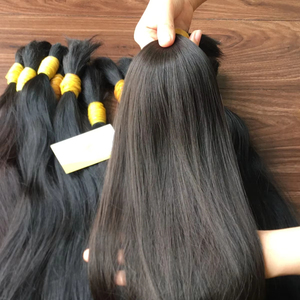 Venta al por mayor de cabello vietnamita con cutícula completa alineada, cabello liso y crudo, extensión a granel de cabello Remy de alta calidad a precio barato - Product Image 1