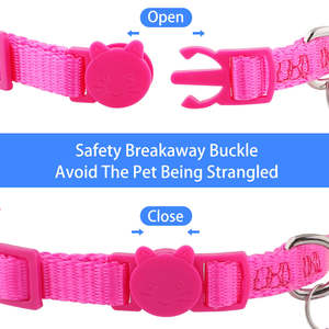 Nuevos Collares Elegantes y Sencillos para Gatos, con Hebilla de Seguridad Suave y Colorida, de Poliéster Sólido, con Campana - Product Image 3