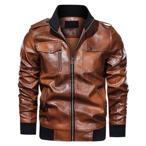 Veste en cuir de conception personnalisée Produit best-seller Vestes en cuir fines d'hiver pour hommes - Product Image 1