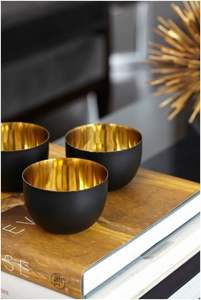 Bol en métal poli noir classique et élégant, polyvalent pour servir des salades, des collations, des sauces ou mélanger des ingrédients avec une touche moderne - Product Image 5