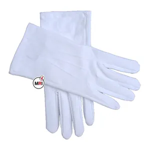 Gants blancs étiquette pur coton antique gants de travail minces bijoux travail assurance travail gants en coton extensible blanc