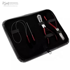 RMI Wholesale Hair Extension <b>Pliers</b> Tool Short <b>Set</b> Sustainable Stainless Steel Professional Hair Extension Tool Dark Brown Color - Product Image 2