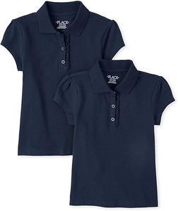 Bon service Polo à manches courtes avec fermeture à boutons Tissu performant évacuant l'humidité Motif imprimé solide résistant à la décoloration - Product Image 4