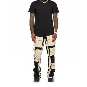 กางเกงวอร์มเล่นโยคะย้อมสีล้วนกางเกงกันยับสำหรับผู้ชายกางเกงฟิตเนสกางเกงขาบานออกกำลังกายแบบตรง - Product Image 2