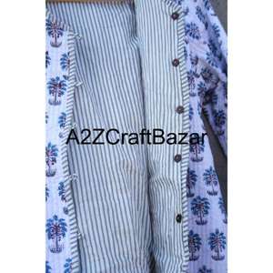 Handmade Womens Indian Style 100% Pure Cotton Quilted <b>Jacket</b> Reversible Floral <b>Patchwork</b> Handmade Winter <b>Jackets</b> - Product Image 4