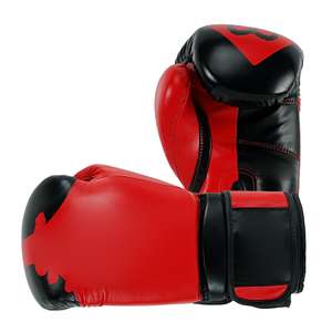 Nouveaux gants de boxe adultes en cuir PU noir rouge 10oz 12oz tailles à la mode formation arts martiaux personnalisable OEM cuir de vachette - Product Image 6
