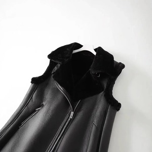 Chaleco de moda de cuero auténtico de alta calidad, chalecos de diseño elegante con corte de piel de oveja auténtica transpirable personalizado para mujer - Product Image 3