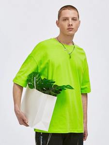 เสื้อยืดคอตตอนลำลองผู้ชาย พิมพ์โลโก้ได้  สีพื้น แขนสั้น คอกลม ทรงเข้ารูป สไตล์สตรีทแวร์ สำหรับขายส่ง - Product Image 6