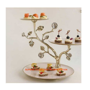 ชามตกแต่งดีไซน์หรูหราชามโลหะเคลือบนิกเกิลสีดำทำจากสแตนเลสคุณภาพระดับพรีเมียม - Product Image 2