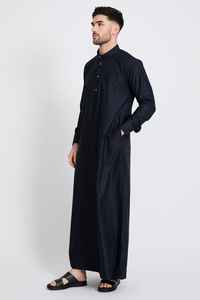 Venta al por mayor estilo marroquí Thobe para hombres algodón transpirable ropa musulmana personalizable para oración y servicios islámicos - Product Image 6