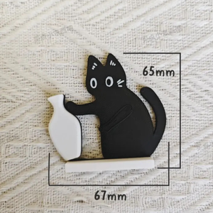 Porte-moustaches de chat rectangulaire moderne, réutilisable, écologique, léger, aimant de réfrigérateur, souvenir magnétique pour animaux de compagnie, décoration en acrylique pour chat - Product Image 4