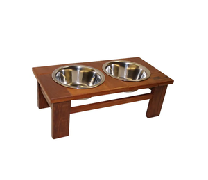 Cuenco para perros de acero inoxidable de alta calidad, diseño elegante clásico hecho a mano con soporte de hierro ecológico, fácil de llevar - Product Image 2