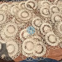 Ensemble de sous-verres en rotin tissé à la main avec bordure festonnée Dessous de verre en osier naturel Accessoires de table décoratifs faits à la main