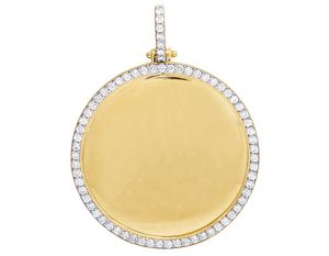 Colgante clásico de plata de ley S925 con imagen de memoria de diamante Moissanite para compromiso, boda o fiesta - Product Image 1