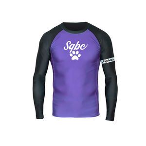 Purple Black Long Sleeve <b>Rashguard</b> Training Shirt Best Design MMA Shirt & Sportswear for Mens - Product Image 1