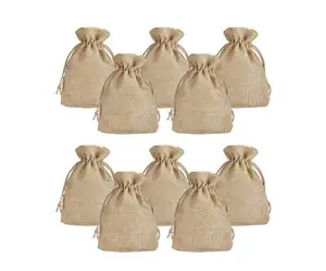 Buy Latest New Design Jute Drawstring Bag Custom Printed Jute Pouch Bags For Wheat Rice Sugar And Coffee Beans