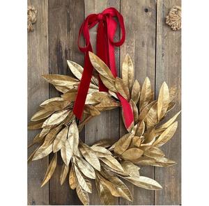 โลหะสามการออกแบบโบราณใบไม้เรือนตกแต่งต้นคริสต์มาสตกแต่งบ้านด้วยเชือกแขวน Framhouse แขวน - Product Image 3